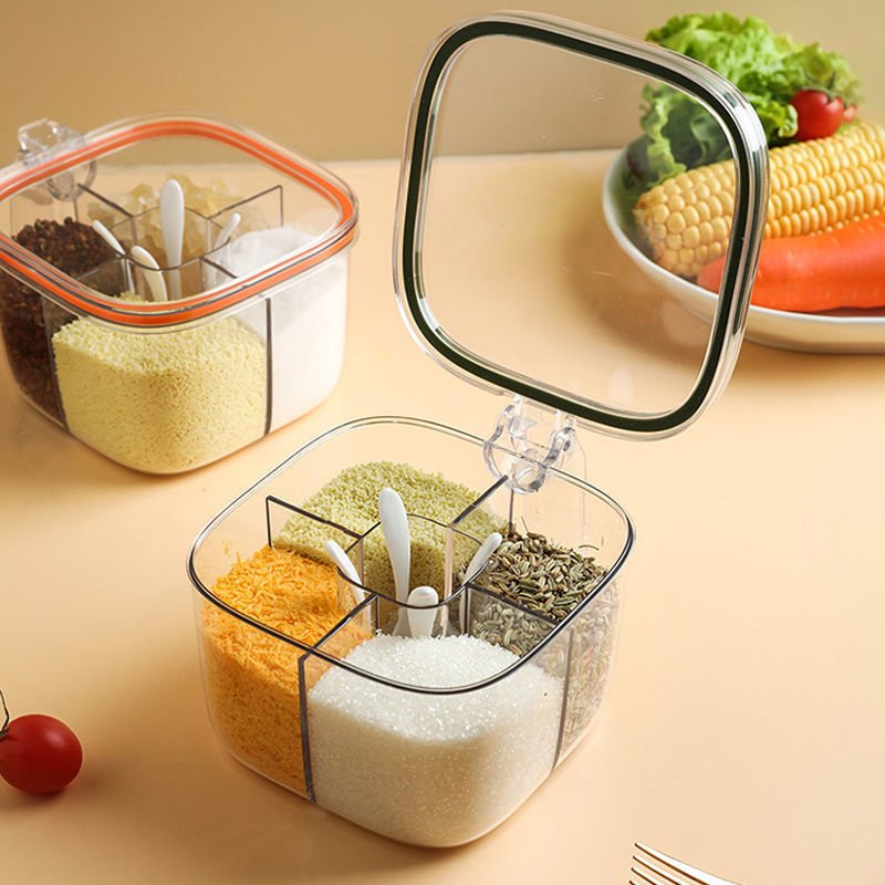 BDkRSpice-box-home-kitchen-spice-jar-combination-set-multi-grid-salt-monosodium-glutamate-pepper-storage-seasoning